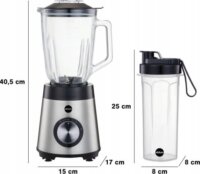 Eldom BK7S Stalo Elektromos Turmixgép 2L / 1000W - Fekete / Ezüst