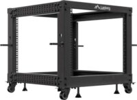 Lanberg 19" Szabadon Álló Nyitott Rack Állvány 9U 600x600 - 1100mm - Fekete
