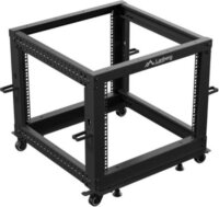 Lanberg 19" Szabadon Álló Nyitott Rack Állvány 9U 600x600 - 1100mm - Fekete