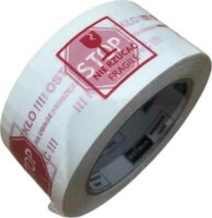 BSTech Careful glass Felíratú ragasztó szalag 48mm x 100m - Fehér / Piros
