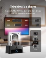 ICY BOX IB-1123M-CU31 HDD/SSD Dokkoló állomás (USB-C 3.2 Gen 2 - M.2 NVMe / SATA)
