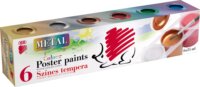 ICO Süni Metál színű 6 darabos tégelyes tempera - Vegyes színek