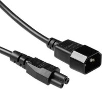 ACT AK5218 230V C14 IEC - C5 IEC Hálózati Tápkábel 0.5m - Fekete