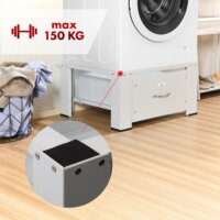 Maclean MC-117 Mosógép / Szárítógép Állvány Fiókkal Max 150kg - Fehér