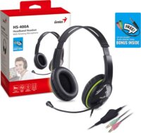 Genius HS-400A Vezetékes Fejhallgató Headset - Fekete/Zöld