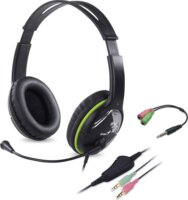 Genius HS-400A Vezetékes Fejhallgató Headset - Fekete/Zöld