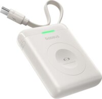 Baseus EnerFill FW11 Wireless Apple Watch Powerbank integrált USB-C kábellel 1640mAh 5W - Fehér