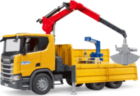 Bruder 560R Scania Super Építőipari Teherautó Karral - Sárga