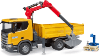 Bruder 560R Scania Super Építőipari Teherautó Karral - Sárga
