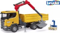 Bruder 560R Scania Super Építőipari Teherautó Karral - Sárga