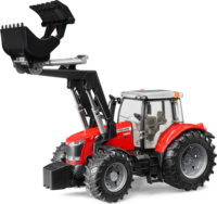 Bruder Massey Ferguson Traktor Homlokrakodóval - Piros