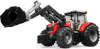 Bruder Massey Ferguson Traktor Homlokrakodóval - Piros