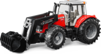 Bruder Massey Ferguson Traktor Homlokrakodóval - Piros