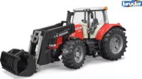 Bruder Massey Ferguson Traktor Homlokrakodóval - Piros