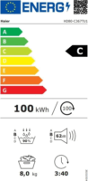 Haier HD80-C367TU1-S Hőszivattyús Szárítógép 8 Kg 177kWh - Fehér