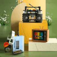 Jaki JK8210 Retro Színes TV 400 darabos Építőjáték