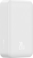 Baseus EnerFill FM41 Mágneses Powerbank 20000mAh 20W + USB Type-C Kábel 60W 0,3m - Fehér