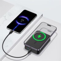 Baseus EnerFill FM41 Mágneses Powerbank 20000mAh 20W + USB Type-C Kábel 60W 0,3m - Fekete