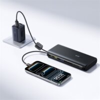 Baseus EnerFill FC41 Powerbank integrált 2x USB-C Kábellel 25000mAh 145W - Fekete