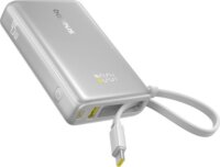 Baseus PicoGo Gyorstöltő Powerbank integrált USB Type-C Kábellel 10000mAh 45W - Ezüst