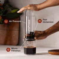 AeroPress Carafe Kávé Kiöntő Üveg Kancsó 600 ml - Átlátszó