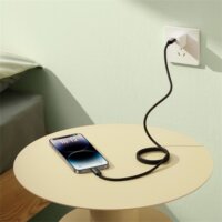Baseus Tungsten Gold Magnetic USB-C apa - Lightning apa Adat és Töltőkábel 20W 1m - Fekete