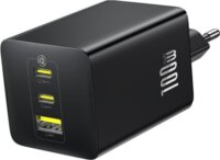 Baseus EnerFill FE11 USB-A / 2x USB-C Hálózati Gyorstöltő Adapter 100W - Fekete