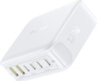Baseus EnerFill FH21 2x USB-A / 4x USB-C Hálozati Töltőállomás 120W + Tápkábel 1,5m - Fehér