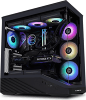 Lian Li Vector V100 RGB Midi Torony Számítógépház + 4db 120mm ventilátor - Fekete