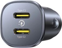 Baseus GoTrip USB-A + USB-C Autós Gyorstöltő 30W - Fekete