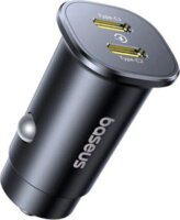 Baseus GoTrip USB-A + USB-C Autós Gyorstöltő 30W - Fekete