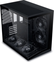 Lian Li O11 Dynamic Mini V2 flow Midi Torony Számítógépház + 5db 120mm ventilátor - Fekete