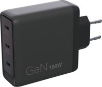 Dell 40AW100BEU 3x USB-C GaN Hálozati Gyorstöltő Adapter 100W + USB-C Kábel 1.8m - Fekete