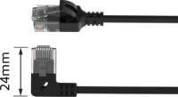 ACT DC1901 U/UTP Cat6a RJ45 Patch Kábel 1m - Fekete
