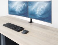 ACT AC8362 10"-32" Monitor Asztali Tartó Kar - Fekete (2 kijelző)