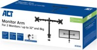 ACT AC8362 10"-32" Monitor Asztali Tartó Kar - Fekete (2 kijelző)