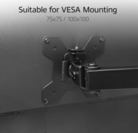 ACT AC8362 10"-32" Monitor Asztali Tartó Kar - Fekete (2 kijelző)