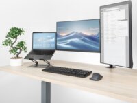 ACT AC8362 10"-32" Monitor Asztali Tartó Kar - Fekete (2 kijelző)