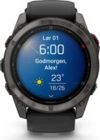 Garmin Fēnix 8 Pro Okosóra 51mm Fekete Szilikon Szíjjal - Titán