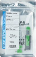 SmartKeeper BL04 4db USB-B Portblokkoló + U04 1db Mini Kulcs - Zöld