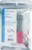 SmartKeeper UL03 6db USB-A Portblokkoló + 1db U03 Basic Kulcs - Rózsaszín