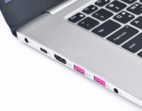 SmartKeeper UL03 6db USB-A Portblokkoló + 1db U03 Basic Kulcs - Rózsaszín