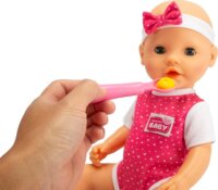 Simba Éhes Újszülött Játékbaba Készlet Etetőszettel 38cm