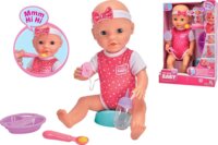 Simba Éhes Újszülött Játékbaba Készlet Etetőszettel 38cm