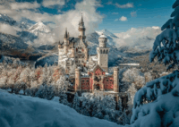 Schmidt Spiele 58068 Téli Neuschwanstein Kastély 1000 Darabos Puzzle