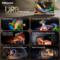 Hisense 55" 55UR8DS 16:9 4K UltraHD RGB MiniLED Smart TV