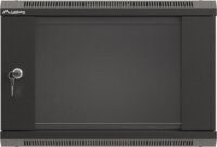 Lanberg 19" Fali Rack Szekrény 6U 540x350mm - Fekete