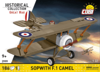 Cobi Sopwith F.1 Camel Repülőgép 186 Darabos Építőjáték