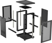 Lanberg 19" Szabadon Álló Rack Szekrény 18U 600x800mm - Fekete