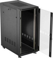 Lanberg 19" Szabadon Álló Rack Szekrény 27U 600x1000mm - Fekete